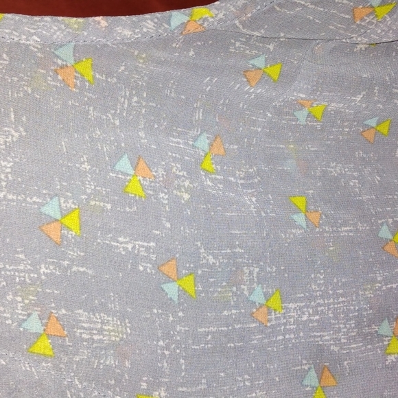 Mossimo sheer sleeveless top grey blue used in great condition size XL - Picture 5 of 16